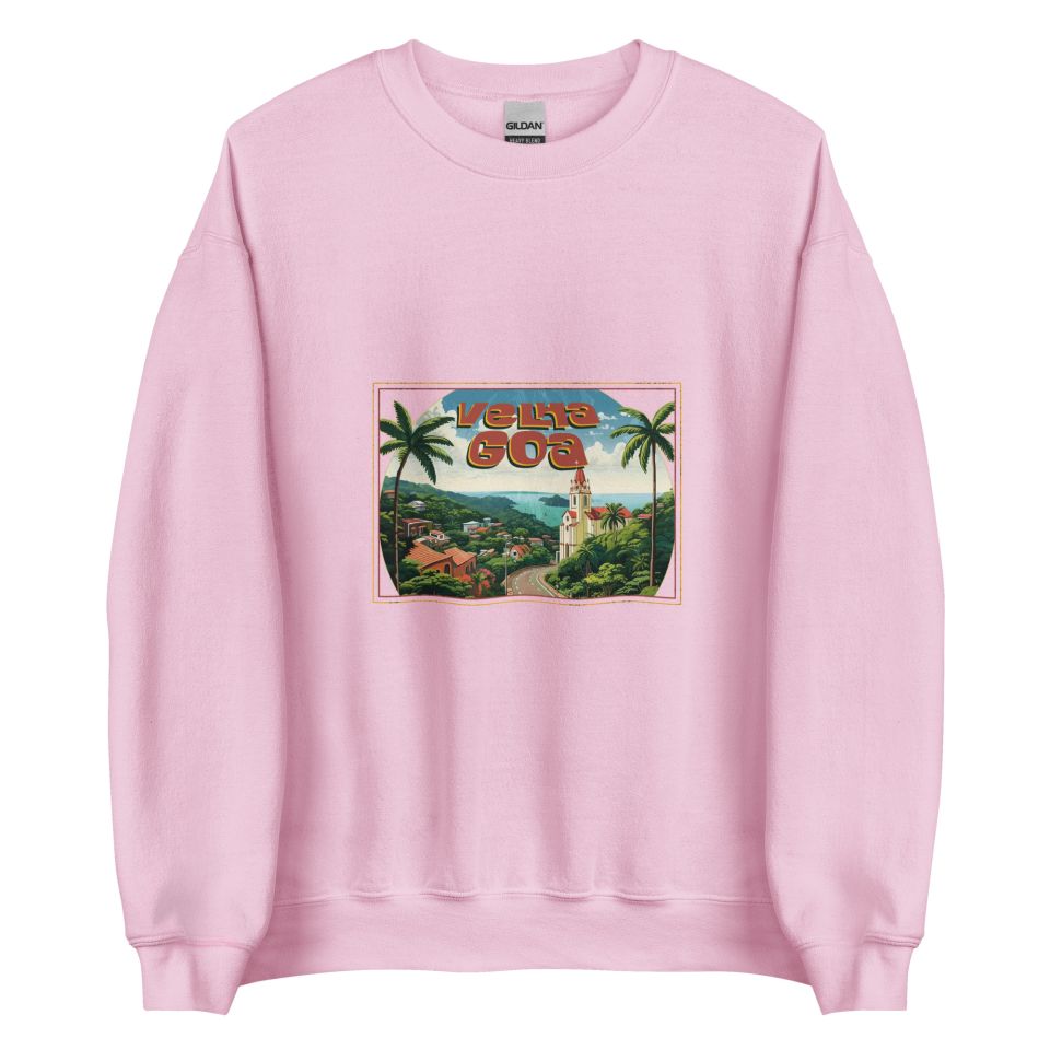 Unisex Crew Neck Sweatshirt Light Pink Front 653d45bc0f34a.jpg