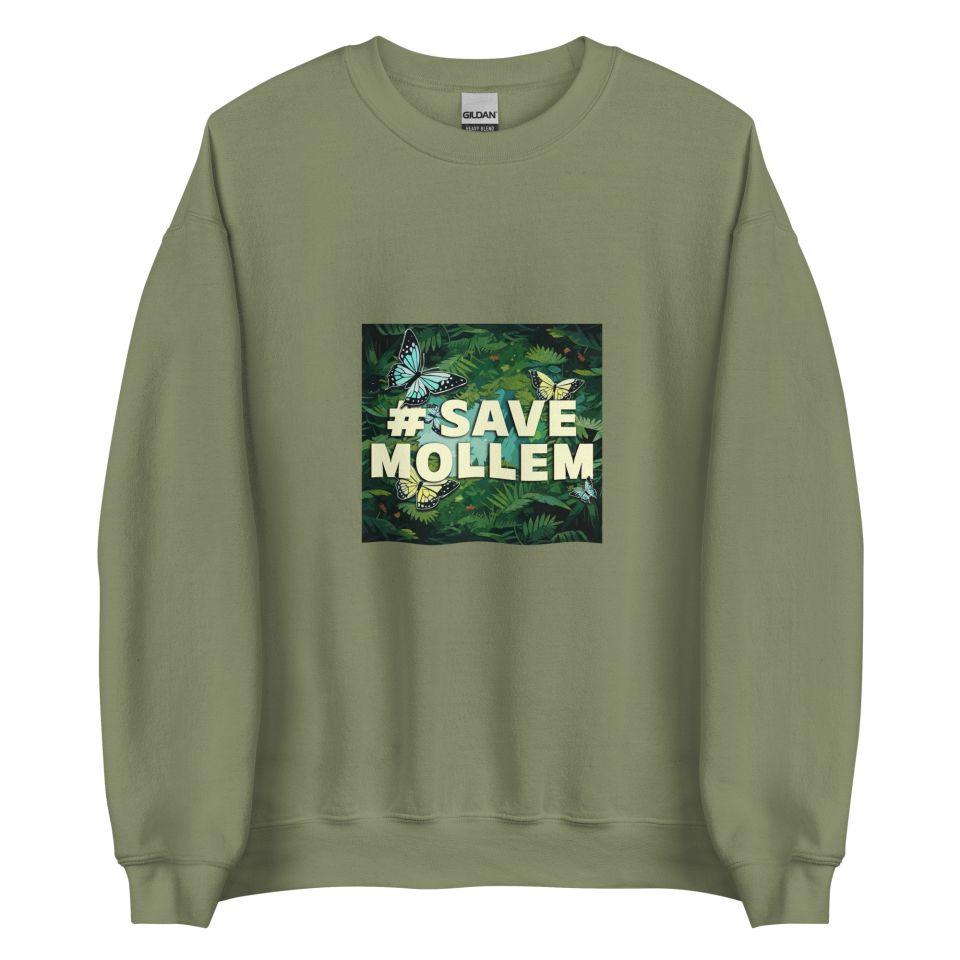 Unisex Crew Neck Sweatshirt Military Green Front 653d433dd3189.jpg