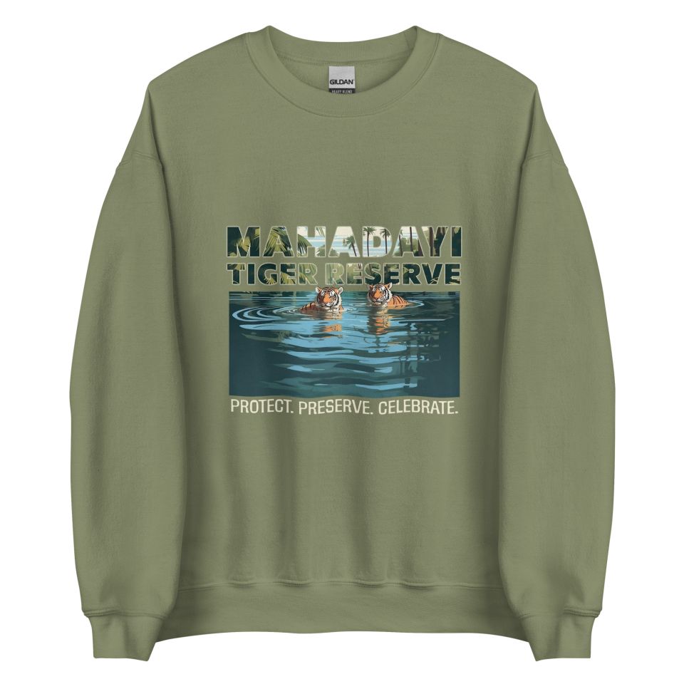 Unisex Crew Neck Sweatshirt Military Green Front 653cb35c58fe2.jpg