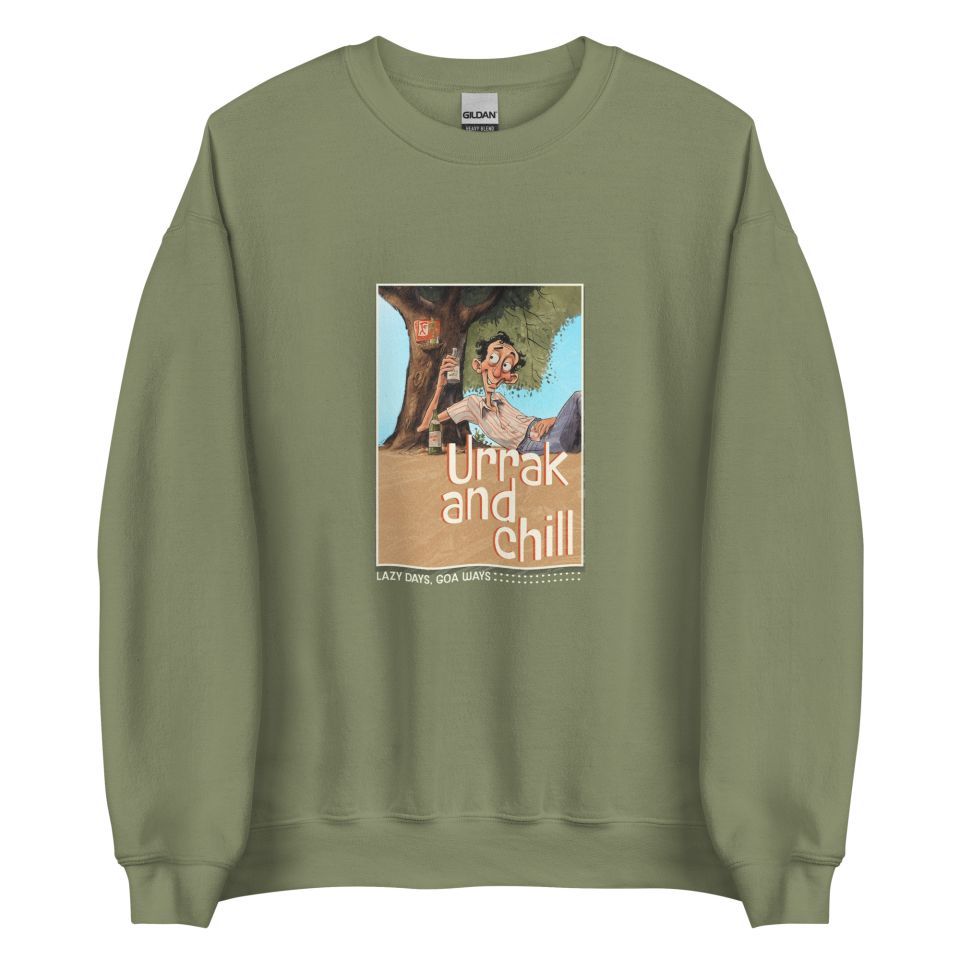 Unisex Crew Neck Sweatshirt Military Green Front 6538b72e941c3.jpg