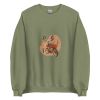 Unisex Crew Neck Sweatshirt Military Green Front 653e8b0fdea2d.jpg