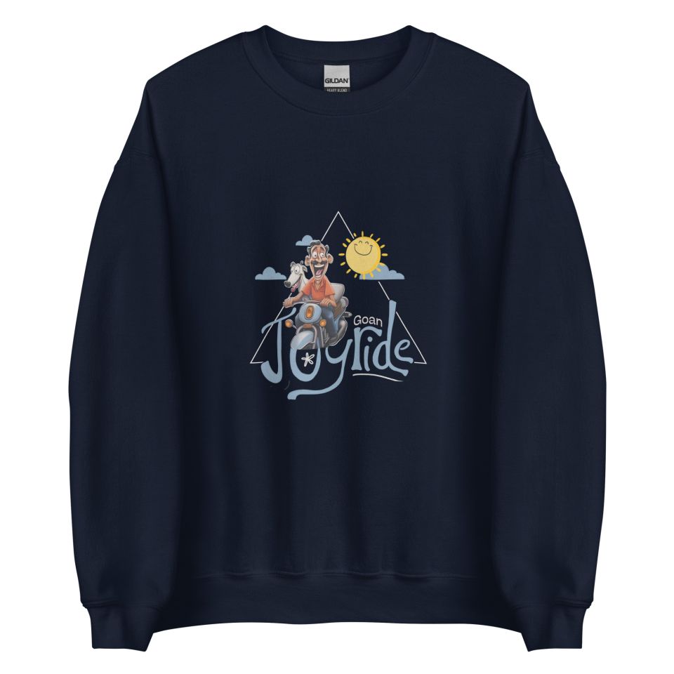 Unisex Crew Neck Sweatshirt Navy Front 653e8a7163041.jpg