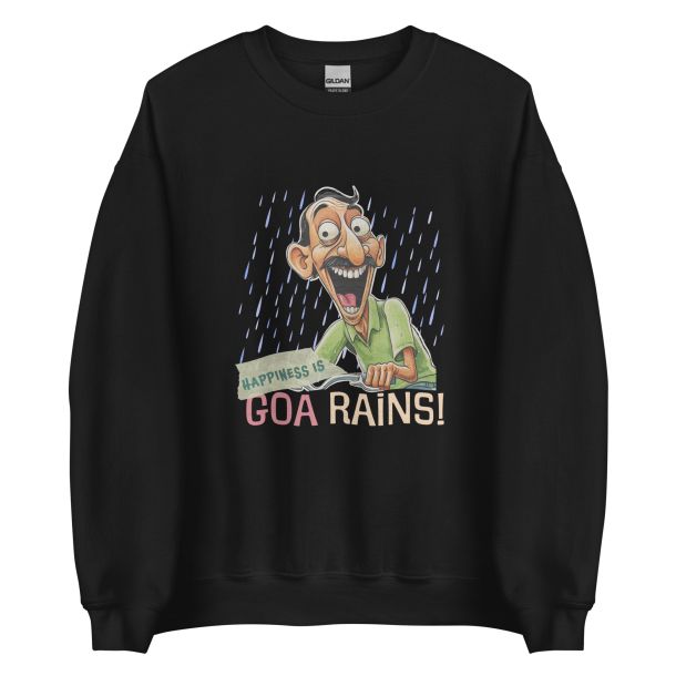 Unisex Crew Neck Sweatshirt Black Front 653cb3cd6466f.jpg