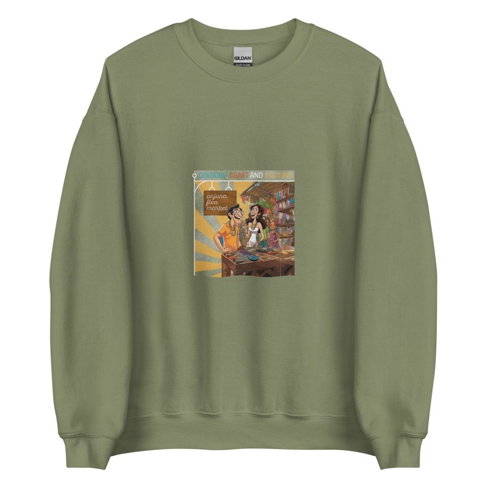Unisex Crew Neck Sweatshirt Military Green Front 653d4b72d33f7.jpg