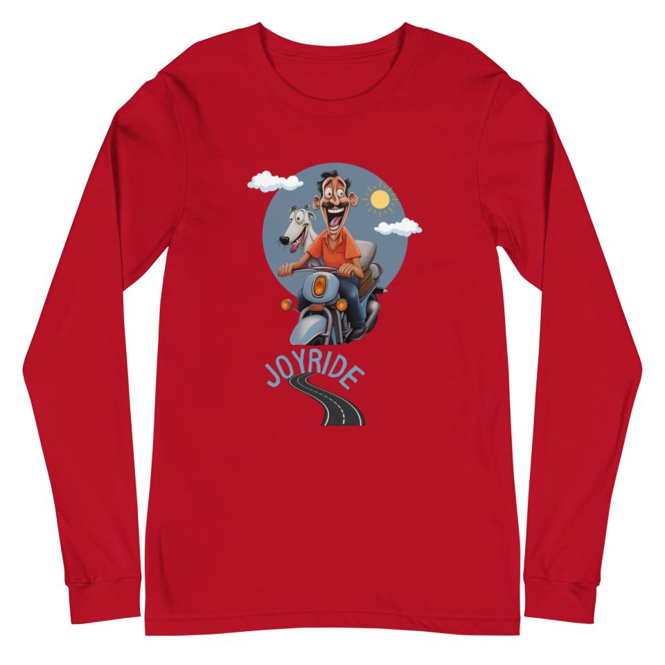 Unisex Long Sleeve Tee Red Front 6546752e0fb4d.jpg
