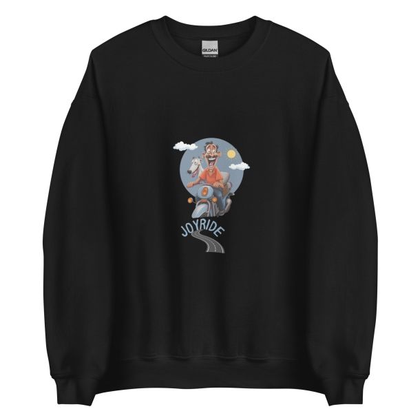 Unisex Crew Neck Sweatshirt Black Front 65476e0499d30.jpg