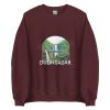 Unisex Crew Neck Sweatshirt Maroon Front 653cb698b705b.jpg