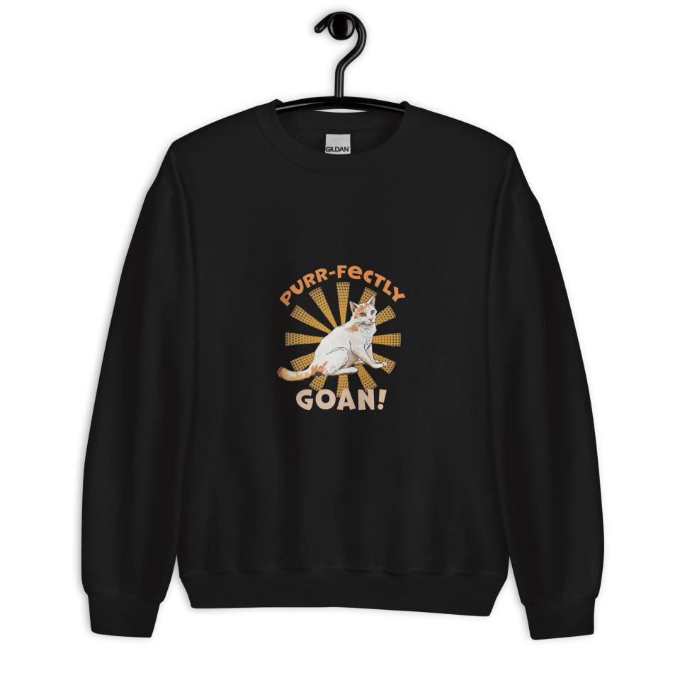 Unisex Crew Neck Sweatshirt Black Front 653e8d589eedb.jpg