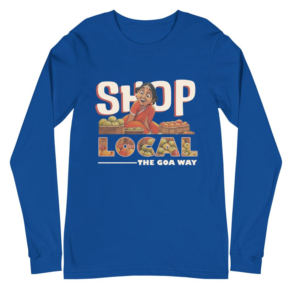 Unisex Long Sleeve Tee True Royal Front 6503f13423647.jpg