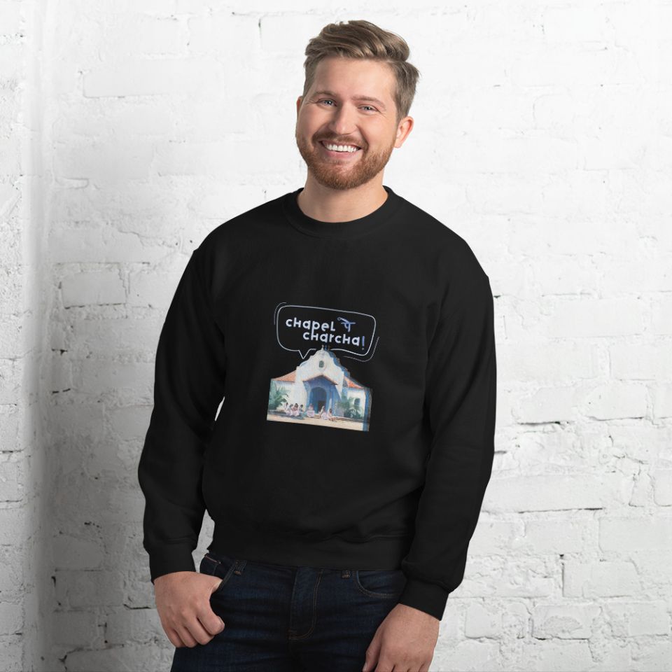 Unisex Crew Neck Sweatshirt Black Front 653d451661778.jpg