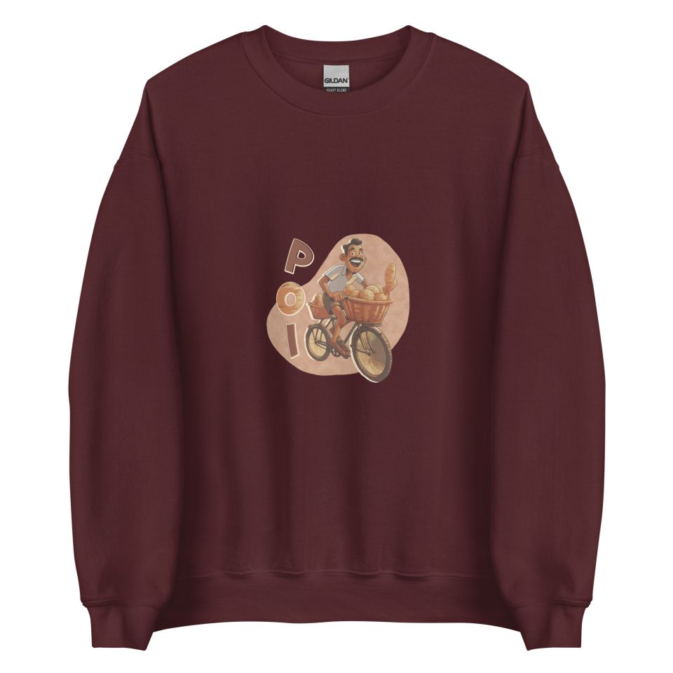 Unisex Crew Neck Sweatshirt Maroon Front 653e8b0fdb966.jpg