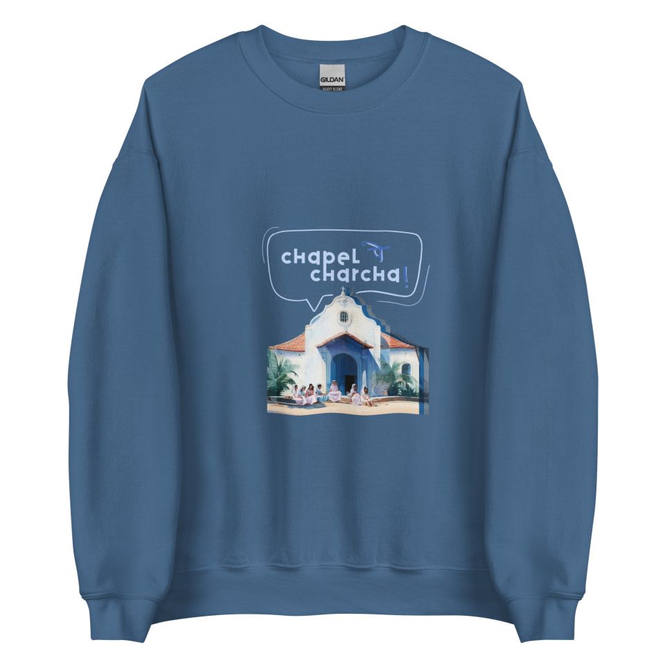 Unisex Crew Neck Sweatshirt Indigo Blue Front 653d451663fe9.jpg