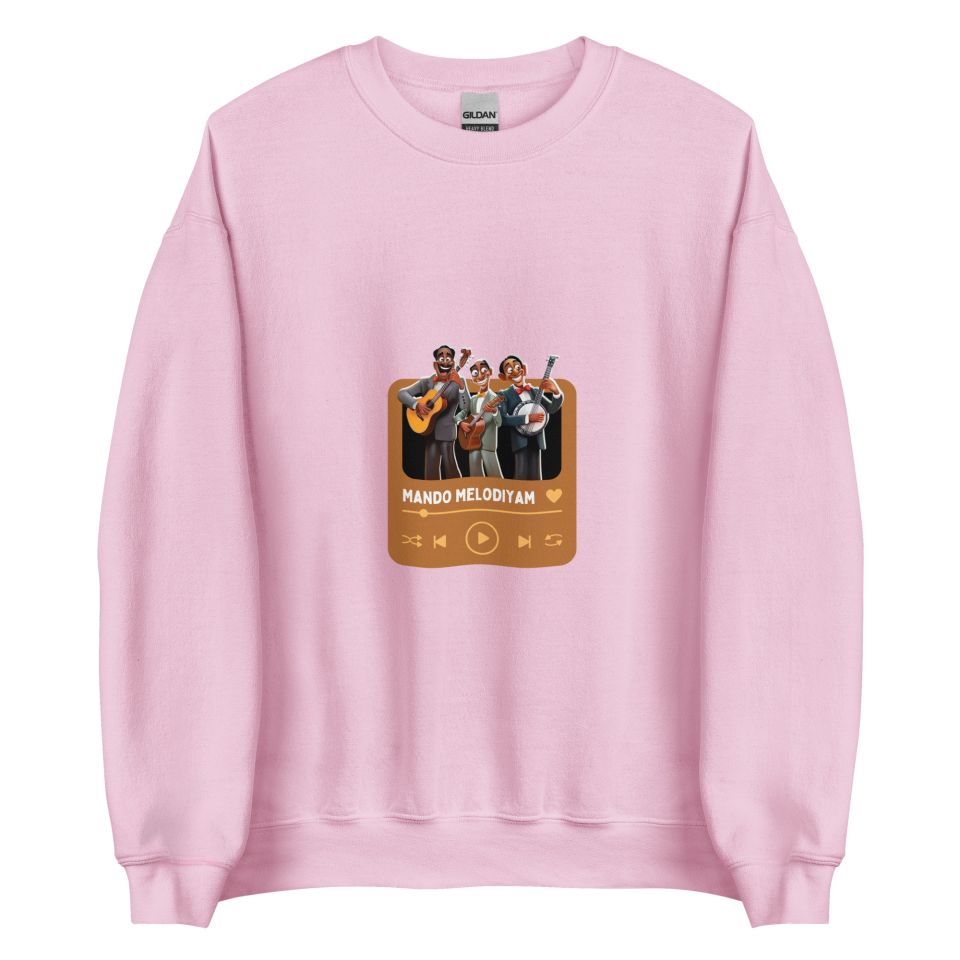 Unisex Crew Neck Sweatshirt Light Pink Front 654de8ce957bb.jpg