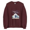 Unisex Crew Neck Sweatshirt Maroon Front 653d4516620a2.jpg