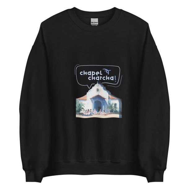 Unisex Crew Neck Sweatshirt Black Front 653d45165faa8.jpg