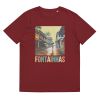 Unisex Organic Cotton T Shirt Burgundy Front 651cf92705793.jpg
