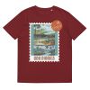 Unisex Organic Cotton T Shirt Burgundy Front 651fa0223f8cf.jpg