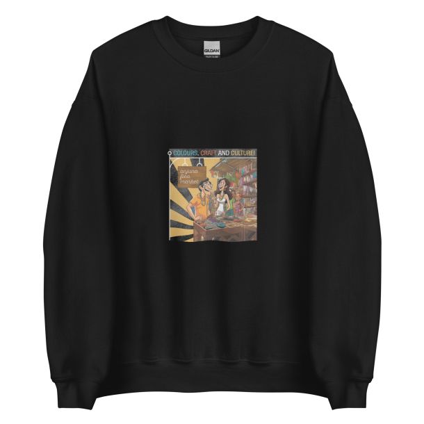 Unisex Crew Neck Sweatshirt Black Front 653d4b72cc721.jpg