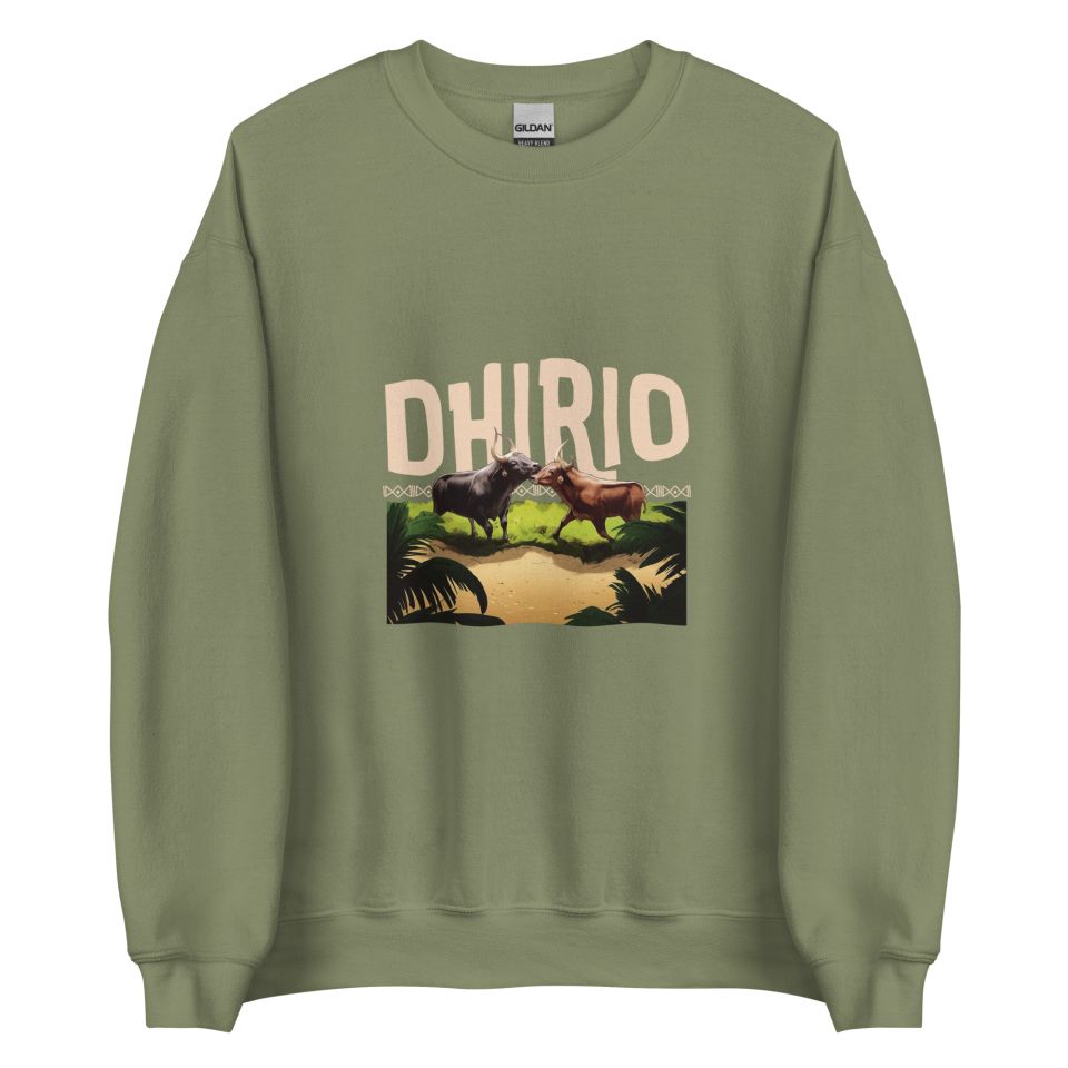 Unisex Crew Neck Sweatshirt Military Green Front 6538e41b602f8.jpg