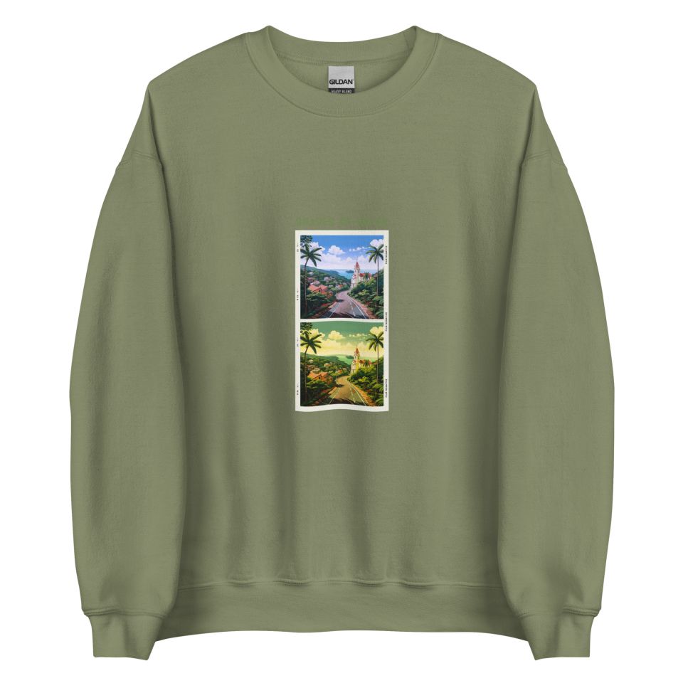 Unisex Crew Neck Sweatshirt Military Green Front 654ddb8417e1d.jpg