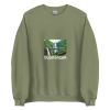 Unisex Crew Neck Sweatshirt Military Green Front 654df0c463258.jpg