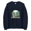 Unisex Crew Neck Sweatshirt Navy Front 653cb698b6b2a.jpg