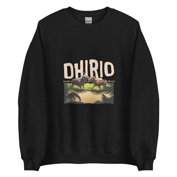 Unisex Crew Neck Sweatshirt Black Front 6538e41b5c90d.jpg