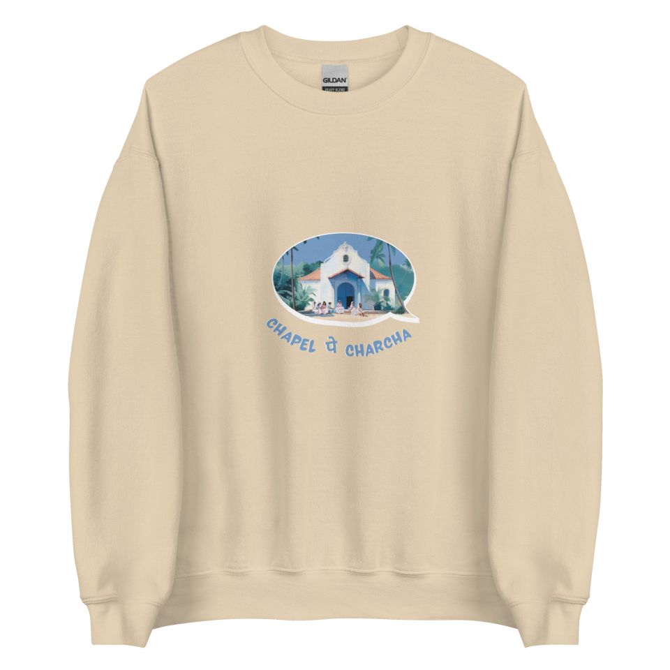 Unisex Crew Neck Sweatshirt Sand Front 654e0257d2809.jpg