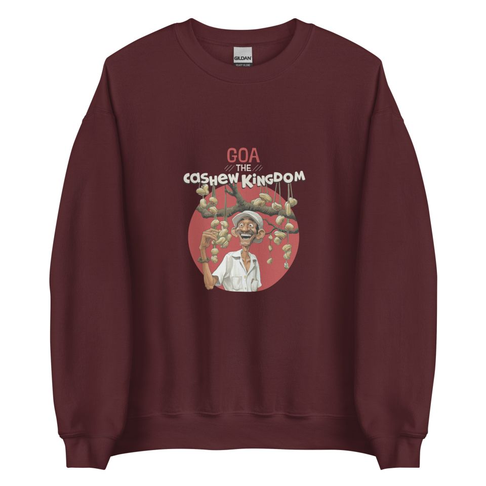 Unisex Crew Neck Sweatshirt Maroon Front 653d43ca2bd53.jpg