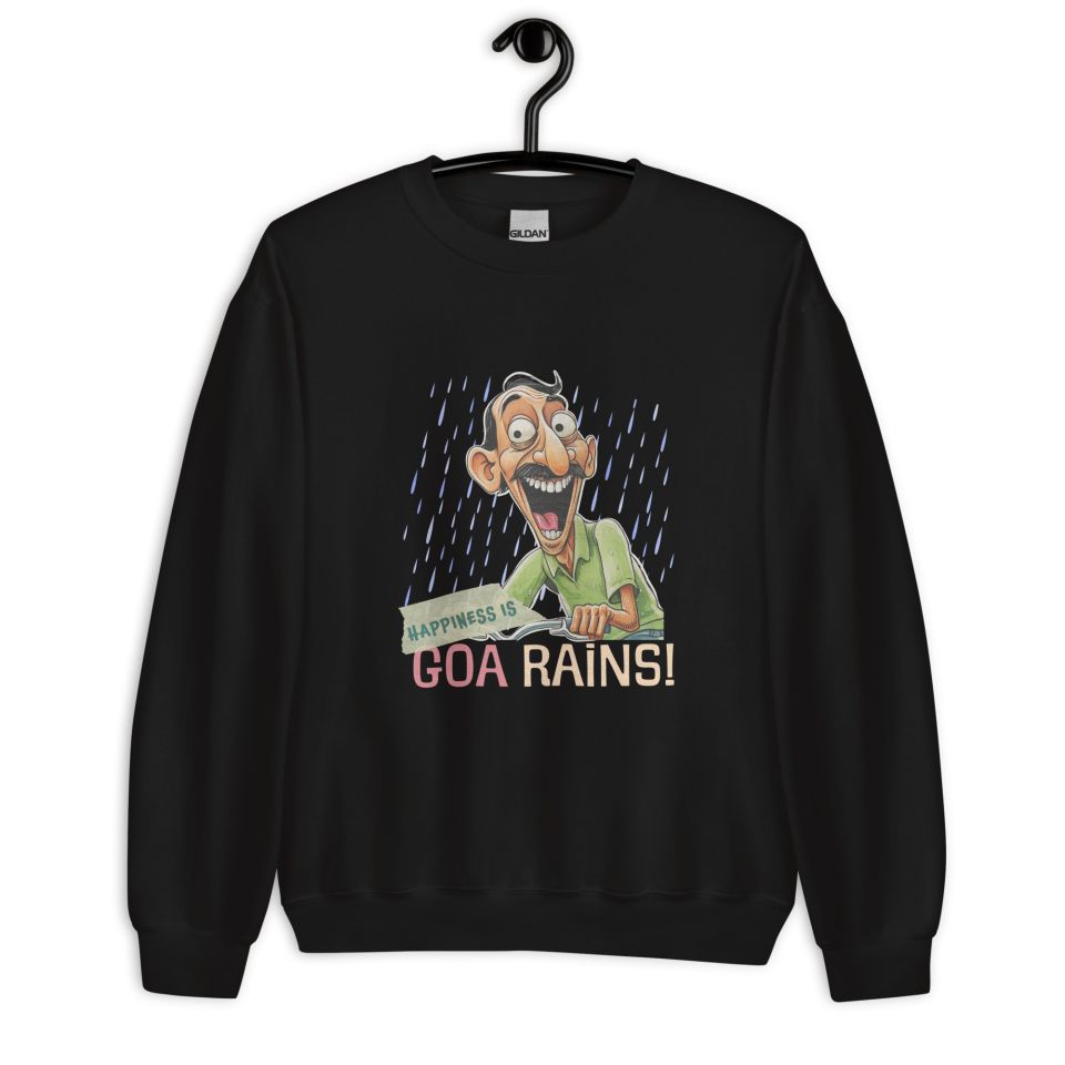 Unisex Crew Neck Sweatshirt Black Front 653cb3cd66c44.jpg