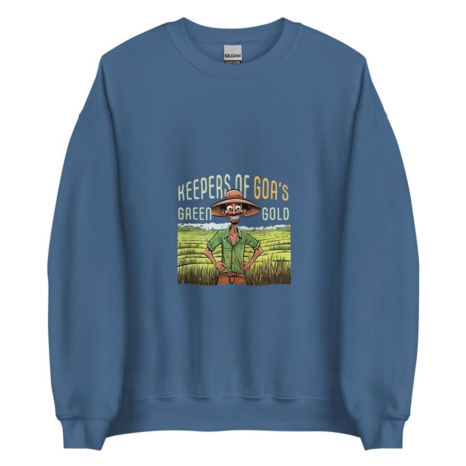 Unisex Crew Neck Sweatshirt Indigo Blue Front 653e8fbd2b4e6.jpg