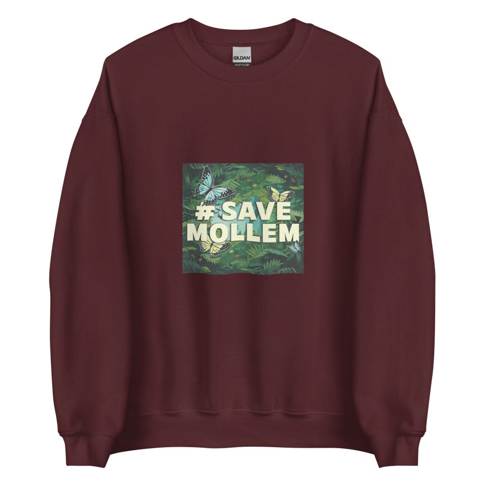 Unisex Crew Neck Sweatshirt Maroon Front 653d433dd0531.jpg