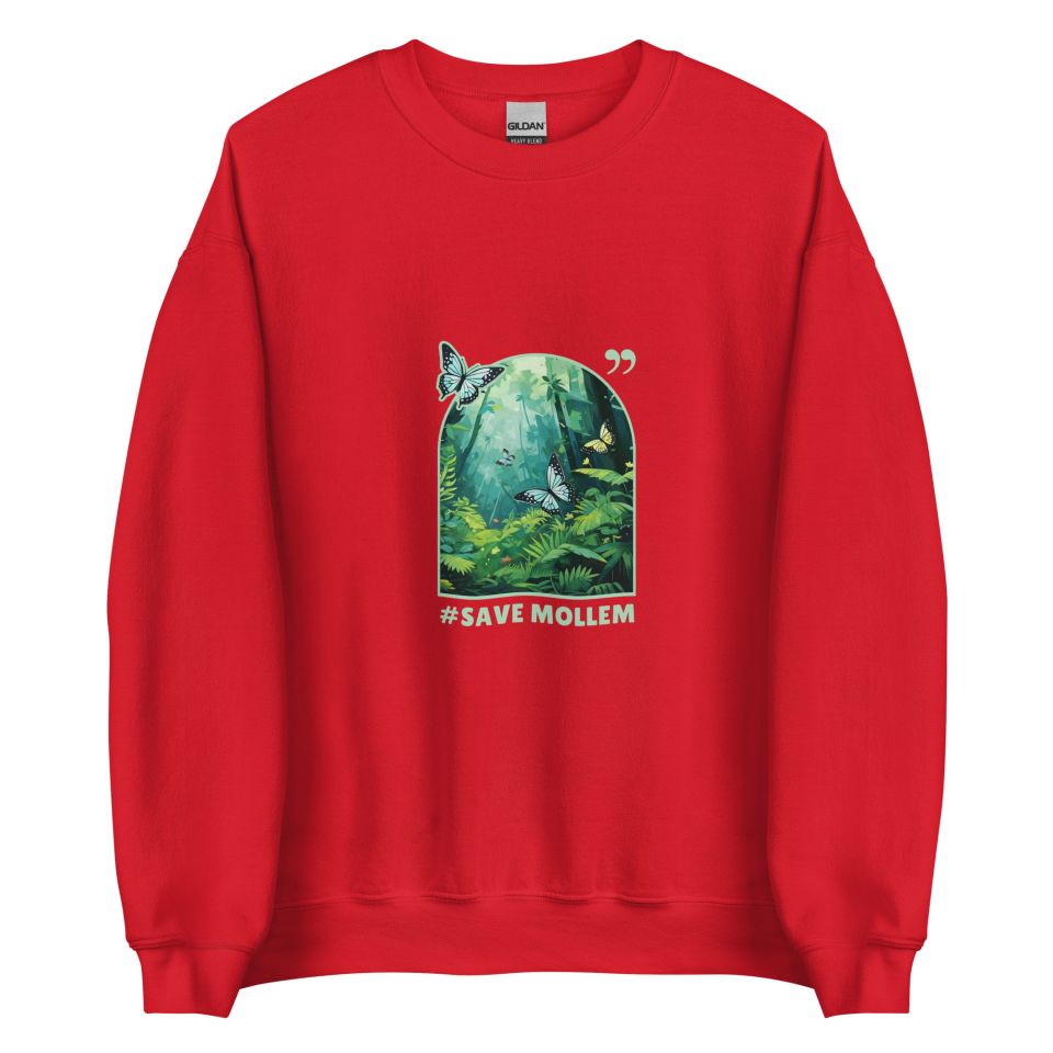 Unisex Crew Neck Sweatshirt Red Front 654dff041e1e6.jpg