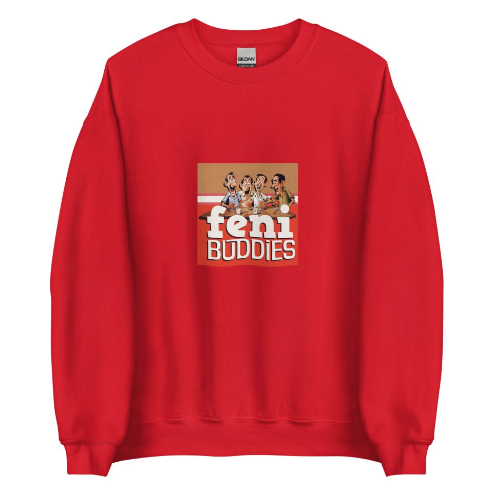 Unisex Crew Neck Sweatshirt Red Front 653e8be27834f.jpg