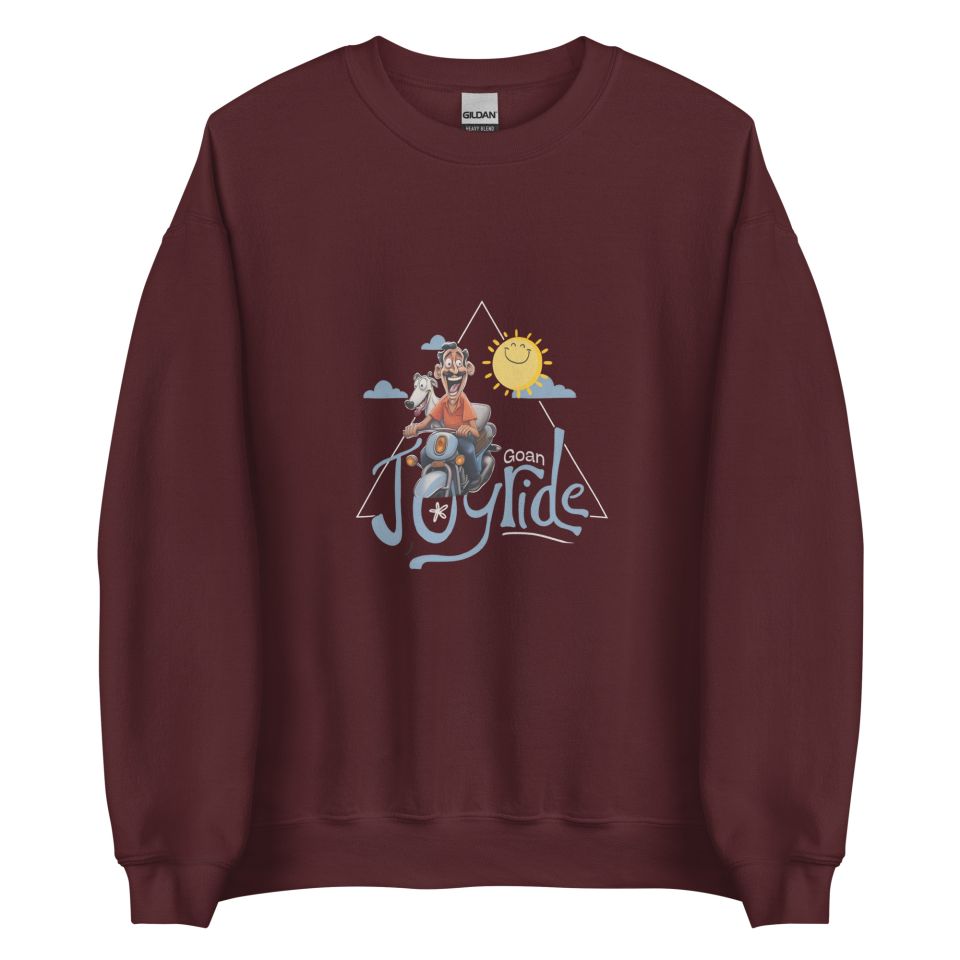 Unisex Crew Neck Sweatshirt Maroon Front 653e8a71637a2.jpg