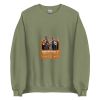 Unisex Crew Neck Sweatshirt Military Green Front 654de8ce8fdf3.jpg