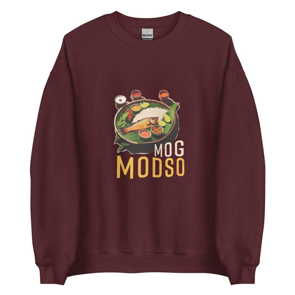 Unisex Crew Neck Sweatshirt Maroon Front 6538e1e482a2c.jpg