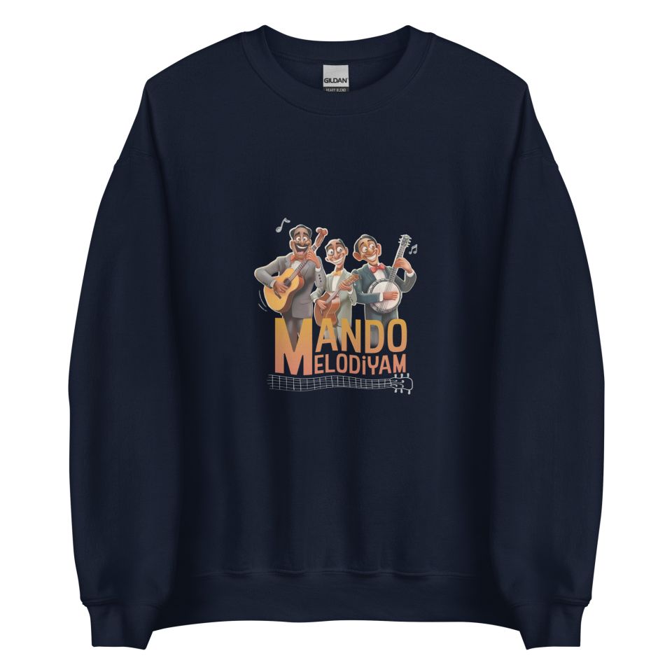 Unisex Crew Neck Sweatshirt Navy Front 653e8c778ec3e.jpg