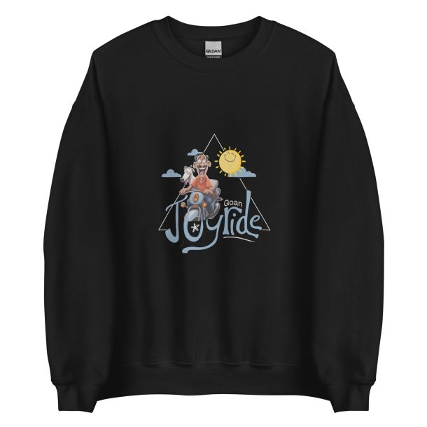 Unisex Crew Neck Sweatshirt Black Front 653e8a71617a1.jpg