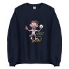 Unisex Crew Neck Sweatshirt Navy Front 6538e35c5cb6d.jpg