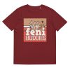 Unisex Organic Cotton T Shirt Burgundy Front 65239c2f90d53.jpg