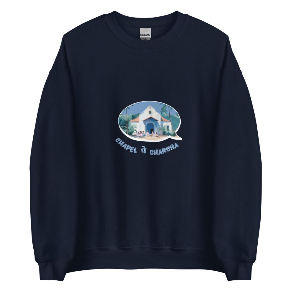 Unisex Crew Neck Sweatshirt Navy Front 654e0257cae66.jpg