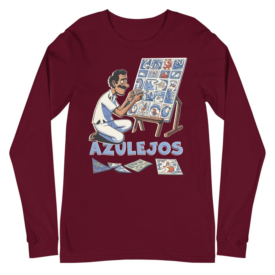 Unisex Long Sleeve Tee Maroon Front 6503ebf0eb749.jpg