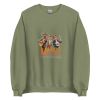 Unisex Crew Neck Sweatshirt Military Green Front 653e8c779291a.jpg