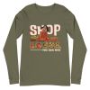 Unisex Long Sleeve Tee Military Green Front 6503f1342451b.jpg