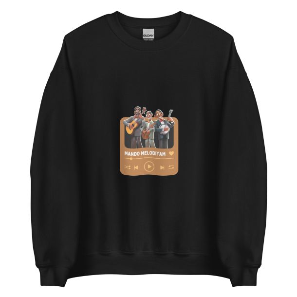 Unisex Crew Neck Sweatshirt Black Front 654de8ce894fd.jpg