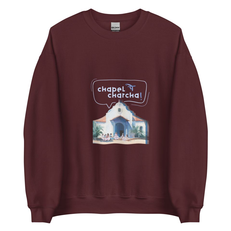 Unisex Crew Neck Sweatshirt Maroon Front 653d4516620a2.jpg