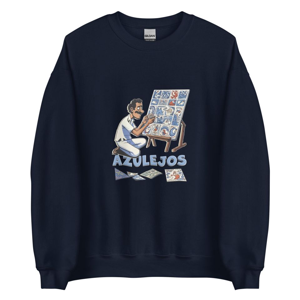 Unisex Crew Neck Sweatshirt Navy Front 653cb47f5af97.jpg