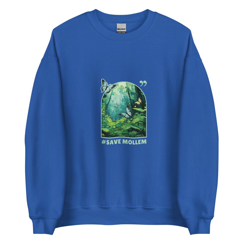 Unisex Crew Neck Sweatshirt Royal Front 654dff041fbca.jpg