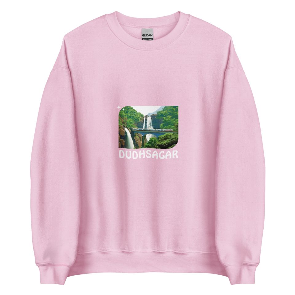 Unisex Crew Neck Sweatshirt Light Pink Front 654df0c4698e9.jpg